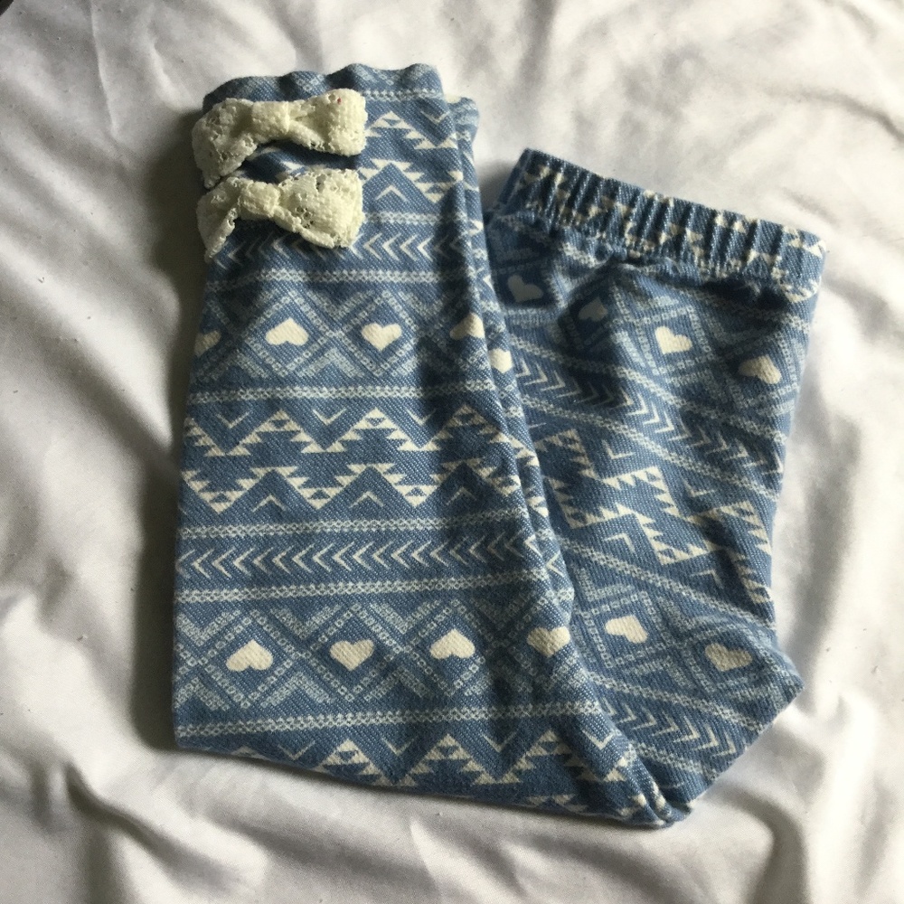 Kids Trendy Bow Tights Size 5